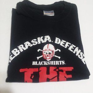 Gildan Men's Nebraska Cornhusker Blackshirt SS T Shirt Size M